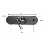 Жълта LED Габаритна светлина / Маркер - Опушен 3 диода 12V-24V