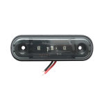Бяла LED Габаритна светлина / Маркер - Опушен 3 диода 12V-24V