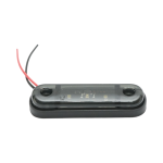 Бяла LED Габаритна светлина / Маркер - Опушен 3 диода 12V-24V