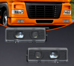 Комплект LED Халогени / Фарове за мъгла с двойна лупа за DAF XF95, 75CF, 85CF – OEM 1328860 / 1328861