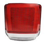 Комплект LED Плафони за Регистрационен номер Бели с Червен Neon Габарит - 12V / 24V