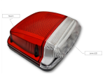 Комплект LED Плафони за Регистрационен номер Бели с Червен Neon Габарит - 12V / 24V