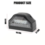LED Лед Диоден Плафон Oсветление за Регистрационен Номер 12V За Ремарке Бус Каравана Платформа Черен