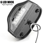 LED Лед Диоден Плафон Oсветление за Регистрационен Номер 12V За Ремарке Бус Каравана Платформа Черен