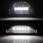 LED Лед Диоден Плафон Oсветление за Регистрационен Номер 12V За Ремарке Бус Каравана Платформа Черен
