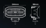 LED Халоген Demmon 10" (244mm) IP67, 9-32V 90W E-MARK (ECE R148/R149/R10) с Динамична Бяла и Оранжева DRL Светлина-Мигач
