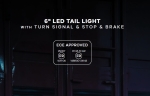 LED Стоп-Халоген Demmon 6" 27W E-MARK (ECE R148/R10) IP67, 9-32V Разпръсната светлина, Червен Стоп /Габарит и Динамичен Оранжев Мигач