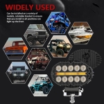Универсален LED халоген с бяла светлина и оранжев DRL - 10 диода, 2000 lm, 12V-24V, IP67, 5 режима на работа, стробоскопичен режим и динамичен мигач