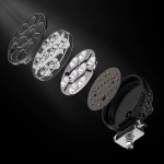Универсален LED халоген с бяла светлина и оранжева DRL - 8 диода, 12V-24V, IP68, 7 режима на работа, стробоскопичен режим и динамичен мигач