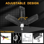 Универсален LED халоген с бяла светлина и оранжева DRL - 8 диода, 12V-24V, IP68, 7 режима на работа, стробоскопичен режим и динамичен мигач