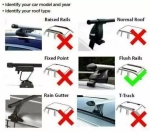 Aлуминиеви греди за багажник с ключалки за Audi A3, A4 Avant, A5 Avant, A6 Avant, Q3, Q4, Q5, Q7, Q8 с плътни надлъжни релси (Flush Rails) 120 см, до 90 кг, Сребристи