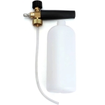 Професионална пянообразуваща дюза 1 л за водоструйка, Foam Cannon, Quick Connect 1/4" - регулиране на струята и концентрацията на пяната, 5 дюзи в комплекта