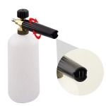 Професионална пянообразуваща дюза 1 л за водоструйка, Foam Cannon, Quick Connect 1/4" - регулиране на струята и концентрацията на пяната, 5 дюзи в комплекта