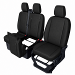 Комплект 2+1 Тапицерия за FORD TRANSIT CUSTOM 2009+ – Еко кожа, Черна, 8 части