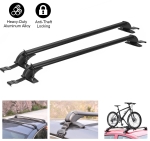Aлуминиеви греди за багажник с ключалки за Volkswagen Fox, Golf, Polo, Touran, Up! без фабрични релси, 110 см, до 75 кг, Черни
