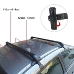 Aлуминиеви греди за багажник с ключалки за Volkswagen Fox, Golf, Polo, Touran, Up! без фабрични релси, 110 см, до 75 кг, Черни