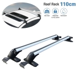 Aлуминиеви греди за багажник с ключалки за Ford B-Max, C-Max, Fiesta, Focus, Fusion, Galaxy, Ka, Kuga, Mondeo, Mustang, Puma, S-Max без фабрични релси, 110 см, до 75 кг, Бели