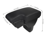 Подлакътник за автомобил Nissan Juke 2010-2019 MK1, с отделение за съхранение, 2x USB-A, 1x USB-C, достъп до бутоните за подгрев на седалките, черен