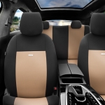 Комплект Тапицерия SelectedFit Flex Design by OTOM текстил  – Черно-Бежова, за Предни и Задни Седалки