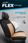 Комплект Тапицерия SelectedFit Flex Design by OTOM текстил  – Черно-Бежова, за Предни и Задни Седалки