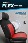 Комплект Тапицерия SelectedFit Flex Design by OTOM текстил  – Черно-Червена, за Предни и Задни Седалки