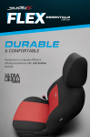 Комплект Тапицерия SelectedFit Flex Design by OTOM текстил  – Черно-Червена, за Предни и Задни Седалки