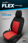 Комплект Тапицерия SelectedFit Flex Design by OTOM текстил  – Черно-Червена, за Предни и Задни Седалки