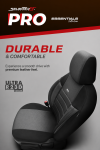 Комплект Тапицерия SelectedFit Pro Design by OTOM текстил с кожа  – Черно-Сива, за Предни и Задни Седалки