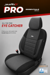 Комплект Тапицерия SelectedFit Pro Design by OTOM текстил с кожа  – Черно-Сива, за Предни и Задни Седалки
