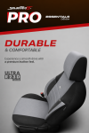 Комплект Тапицерия SelectedFit Pro Design by OTOM текстил с кожа  – Черно-Светло Сива, за Предни и Задни Седалки