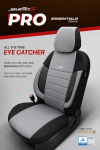 Комплект Тапицерия SelectedFit Pro Design by OTOM текстил с кожа  – Черно-Светло Сива, за Предни и Задни Седалки