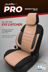 Комплект Тапицерия SelectedFit Pro Design by OTOM текстил с кожа  – Черно-Бежова, за Предни и Задни Седалки
