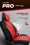 Комплект Тапицерия SelectedFit Pro Design by OTOM текстил с кожа  – Черно-Червена, за Предни и Задни Седалки