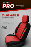 Комплект Тапицерия SelectedFit Pro Design by OTOM текстил с кожа  – Черно-Червена, за Предни и Задни Седалки
