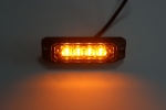 LED Габарит с оранжева блиц светлина и 9 блиц режима, 4 LED, 15.1W, E-Mark E9, ECE R65 / R10, IP67, 12–24V