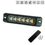LED Габарит с оранжев блиц – 9 блиц режима, 6 LED, 15.6W, E-Mark E9, ECE R65 / R10, 12–24V