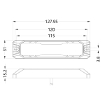 LED Габарит с оранжев блиц – 9 блиц режима, 6 LED, 15.6W, E-Mark E9, ECE R65 / R10, 12–24V