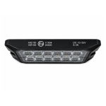 LED габарит с оранжев блиц, 12 LED, 9.1W, 12 режима, синхронизация, IP67, E-Mark E9, ECE R65 / R10, 12–24V