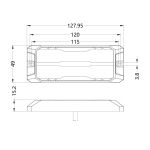 LED габарит с оранжев блиц, 12 LED, 9.1W, 12 режима, синхронизация, IP67, E-Mark E9, ECE R65 / R10, 12–24V