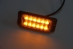 LED габарит с оранжев блиц, 12 LED, 9.1W, 12 режима, синхронизация, IP67, E-Mark E9, ECE R65 / R10, 12–24V