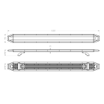 Оранжева LED аварийна лампа 122.2 см, 80W, 14 режима, светлинен сензор, E-Mark E9, ECE R65/R10, IP67, 11–50V