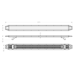 Оранжева LED аварийна лампа 137.5 см, 83W, 14 режима, светлинен сензор, E-Mark E9, ECE R65/R10, IP67, 12V/24V/48V