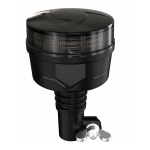 LED оранжева аварийна лампа с опушен корпус, 36 LED, 19W, 12–24V, 7 режима, E-Mark E9, ECE R65/R10, IP67, монтаж на стойка