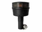 LED оранжева аварийна лампа с опушен корпус, 36 LED, 19W, 12–24V, 7 режима, E-Mark E9, ECE R65/R10, IP67, монтаж на стойка