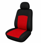 Текстилна тапицерия за Dacia Logan I 2004–2012 и Dacia Logan II 2012+, 9 части, черно-червена