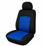 Текстилна тапицерия за Dacia Logan I 2004–2012 и Dacia Logan II 2012+, 9 части, черно-синя