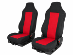 Комплект текстилна тапицерия за MAN TGA, TGL, TGX, TGS 2015–2021 г., 2 части, черно-червена