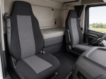 Текстилна тапицерия Flexzon за DAF XF105 2007–2014 г., 2 части, черно-сива