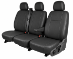 2+1 Тапицерия от еко кожа за предни седалки за Volkswagen Crafter, черна, 9 части