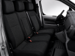 2+1 Текстилна тапицерия за предни седалки за Peugeot Expert 2016+, с отвор за барчето на двойната седалка, черна, 7 части